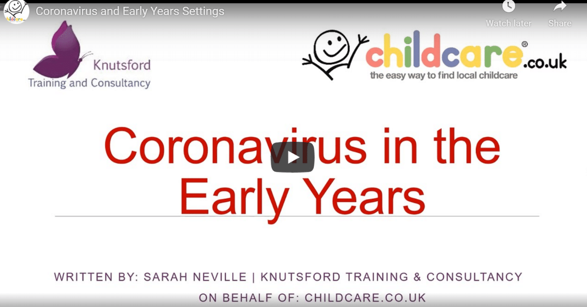 Coronavirus Early Years Training Video - Childcare.co.uk